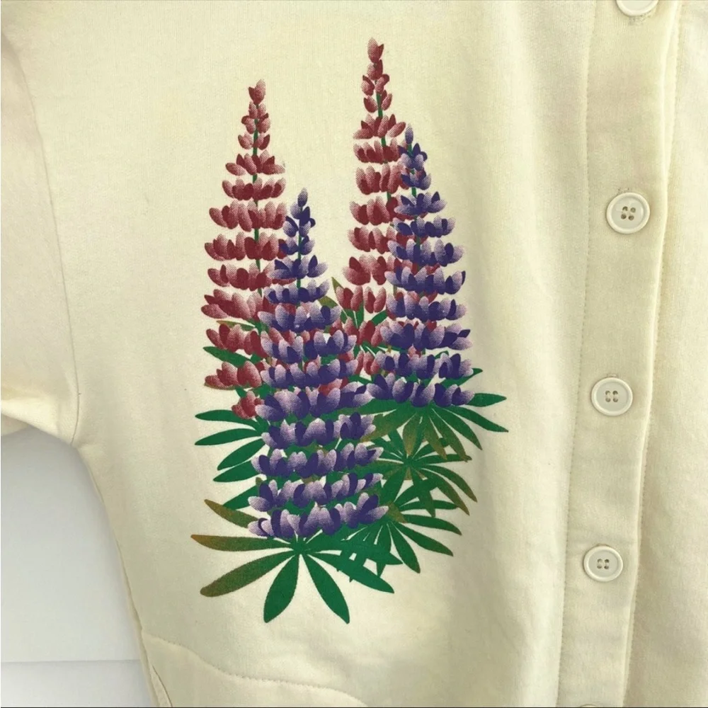 Vintage Sugar Hill Lupine Button Up Sweatshirt Small - Picture 6 of 17